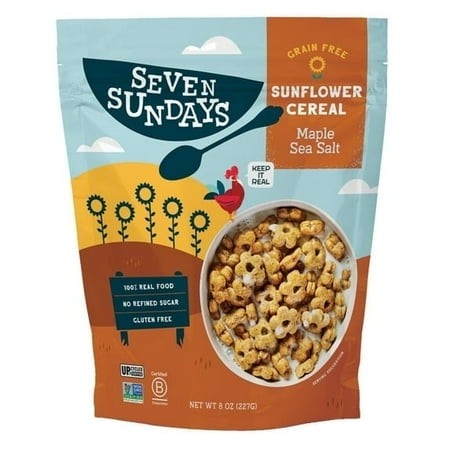 (2 Pack) Seven Sundays- Grain Free  Gluten Free  Sunflower Cereal  Maple Sea Salt  8oz