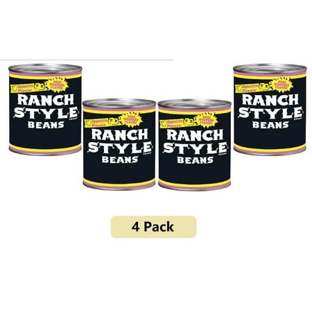(4 Pack) Ranch Style Canned Pinto Beans  Real Western Flavor  15 Oz