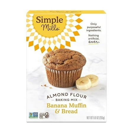 Simple Mills Almond Flour Baking Mix  Banana Muffin & Bread Mix - Gluten Free  Plant Based  Paleo Friendly  9 Ounce (Pack of 1)
