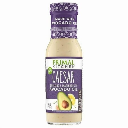 Primal Kitchen Caesar Salad Dressing & Marinade Made with Avocado Oil  Whole30 Approved  Paleo Friendly  and Keto Certified  8 Fluid Ounces