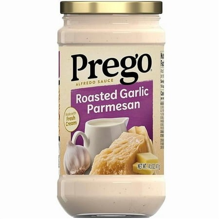 Pack of 2 Prego Alfredo Pasta Sauce with Roasted Garlic and Parmesan Cheese  14.5 Oz Jar