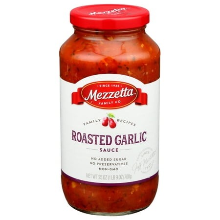 (Pack of 6) Mezzetta Sauce Pasta Roasted Garlic & Cream Onion Navy 25 Oz