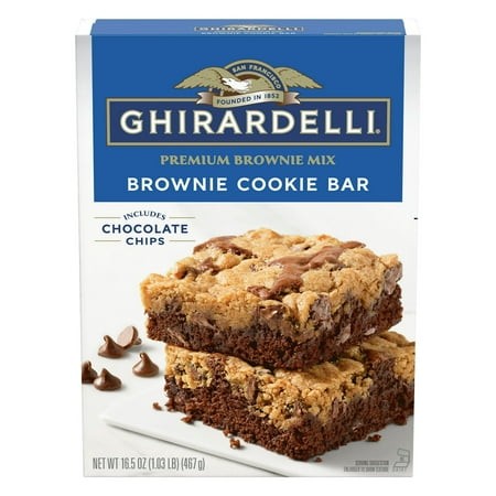 Ghirardelli Brownie Cookie Bar  Premium Brownie Mix  16 Oz Box Pack of 2