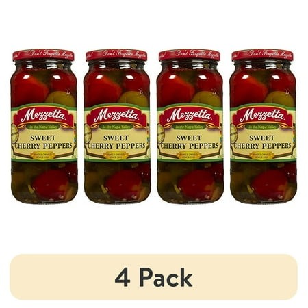 (4 Pack) Mezzetta Sweet Cherry Peppers  16 Oz
