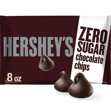 Hershey S Zero Sugar Chocolate Baking Chips  Bag 8 Oz Pack of 2