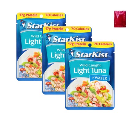 StarKist Wild Caught Light Tuna in Water  Ready-to-Eat Protein Snack Pouches  3 Pack with BONUS LaPrima Morceau Bonbon | Low Fat  Convenient on-the-Go