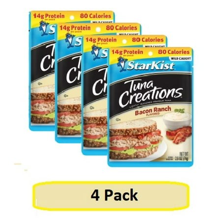 StarKist Tuna Creations  Bacon Ranch  15g Protein  2.6 Oz Pouch (4 Pack)