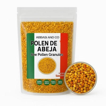 Premium Bee Pollen Granules 100% Natural Pure Honey Bee Pollen Raw Sweet Rich Flavor | Polen De Abeja 100% Natural Imported from Mexico  Non GMO (4oz)