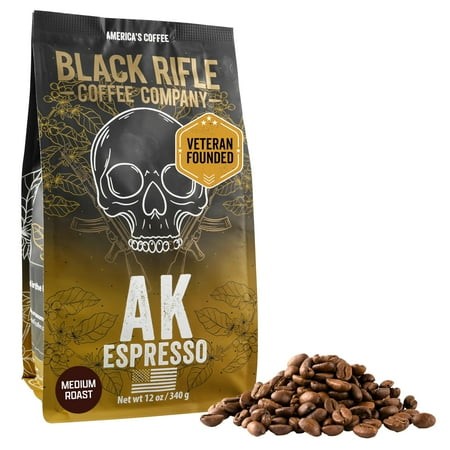 Black Rifle Coffee Company  AK-47 Espresso 100% Arabica Coffee Colombian Supremo Roasted Dark  Whole Bean 12 Oz Bag