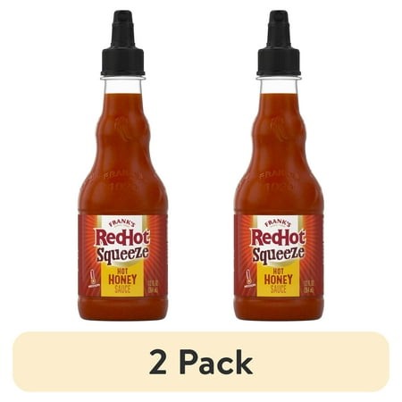 (2 Pack) Frank S RedHot Hot Honey Squeeze Hot Sauce  12.0 Fl Oz
