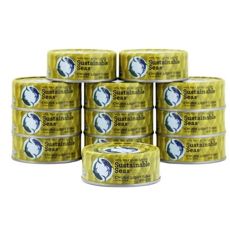 Sustainable Seas  Chunk Light Tuna in KKS1 Water  5 Ounce  3rd Party Mercury Tested  100% Sustainably Caught (Pack of 12)