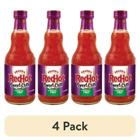 (4 Pack) Frank S RedHot Sweet Chili Hot Sauce  12.0 Fl Oz Bottle