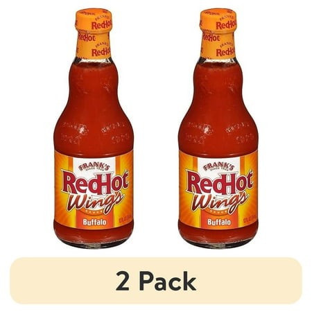 (2 Pack) Frank S RedHot Buffalo Wings Hot Sauce  12 Fl Oz