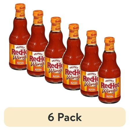 (6 Pack) Frank S RedHot Buffalo Wings Hot Sauce  12 Fl Oz