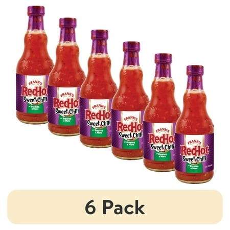 (6 Pack) Frank S RedHot Sweet Chili Hot Sauce  12.0 Fl Oz Bottle