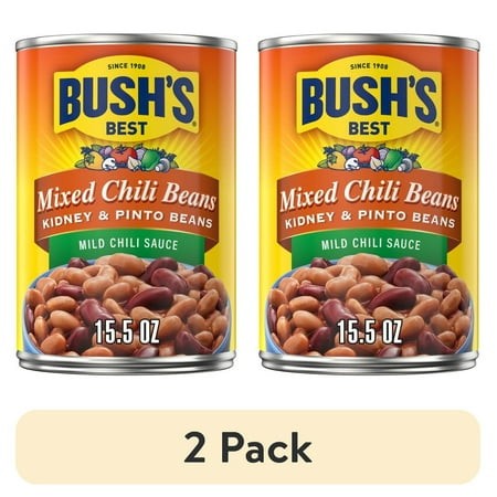 (2 Pack) Bush MIXED CHILI BEANS 15.5 Oz  Pack of 1
