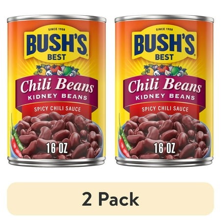 (2 Pack) Bush SPICY CHILI BEANS 16 Oz  Pack of 1