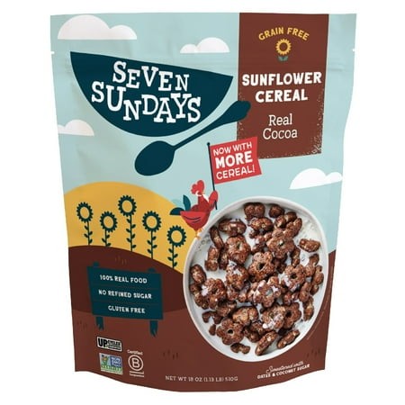 Seven Sundays Real Cocoa Sunflower Cereal  18 Ounce