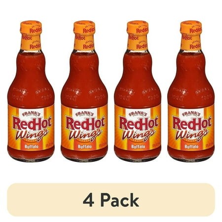 (4 Pack) Frank S RedHot Buffalo Wings Hot Sauce  12 Fl Oz