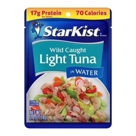 (2 Pack) StarKist Light Tuna in Water  17g Protein  2.6 Oz Pouch