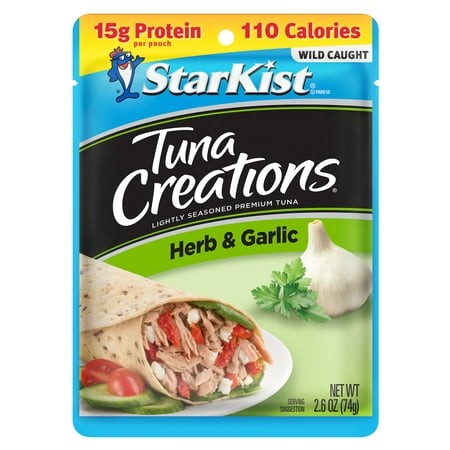 (3 Pack) StarKist Tuna Creations  Herb and Garlic  2.6 Oz Pouch