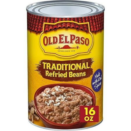 Pack of 1 Old El Paso Traditional Canned Refried Beans  1 Can  16 Oz