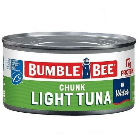 1x Bumble Bee Chunk Light Tuna in Water  12 Oz Can - Wild Caught Skipjack Tuna - 17g Protein per Serving - MSC Certified Sustainable Seafood  Non-GMO 