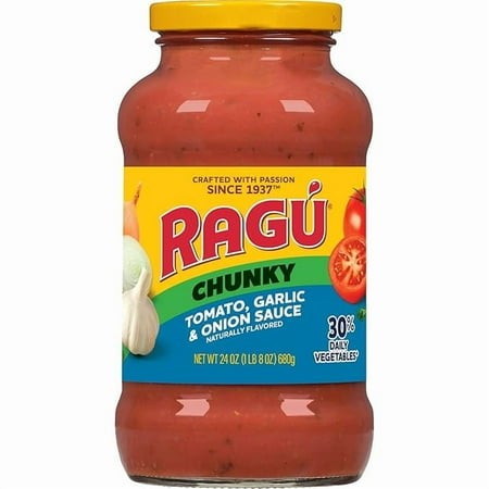 2-Pack Agu Chunky Tomato  Garlic and Onion Pasta Sauce  Diced Tomatoes  Delicious Garlic and Onions  and Italian Herbs and Spices  24 Oz