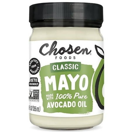 1x Chosen Foods 100% Avocado Oil-Based Classic Mayonnaise  Gluten & Dairy Free  Low-Carb  Keto Diet Friendly  Mayo for Sandwiches  Dressings and Sauce