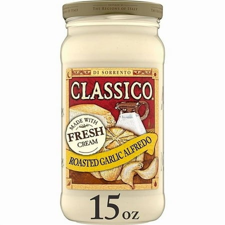 1x Classico Roasted Garlic Alfredo Pasta Sauce  15 Oz Jar