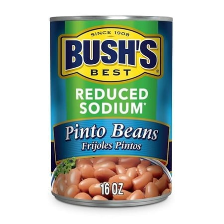 2 Pack BUSH S BEST Pinto Beans  16 Ounce Can  Canned Beans  Pinto Beans Canned  Source of Plant Based Protein and Fiber  Low Fat  Gluten Free  for Sou