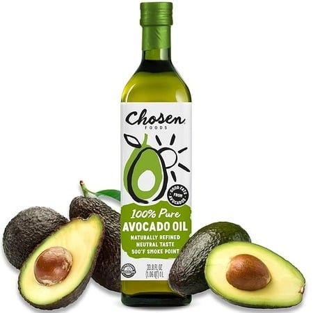 Pack of 1 Chosen Foods 100% Pure Avocado Oil  Keto Diet Friendly  Kosher Oil for Baking  High-Heat Cooking  Frying  Homemade Sauces  Dressings and Mar