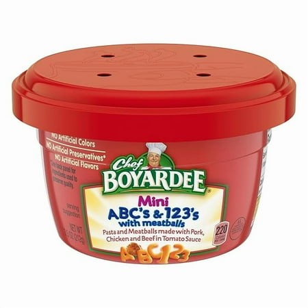 2-Pack Chef Boyardee Mini-Bites ABC S & 123 S Pasta with Meatballs  7.5 Oz