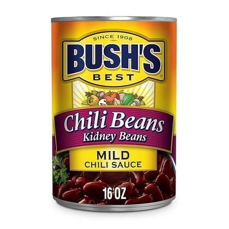 2 Pack Bush S Best Chili Beans Kidney Beans in Mild Chili Sauce  16 Oz