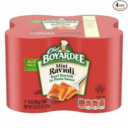 1x Chef Boyardee Mini Ravioli  15 Oz  4 Pack