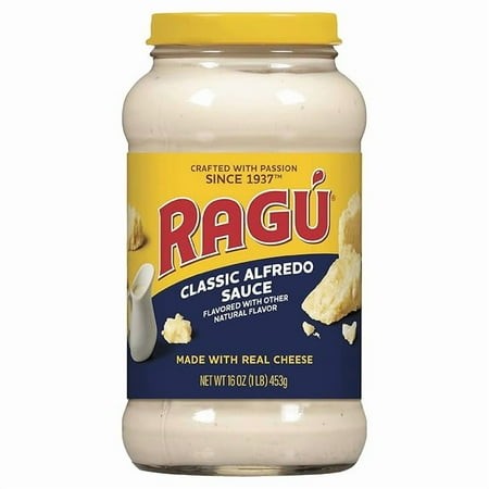 Pack of 1 Ragu Classic Alfredo Sauce  Creamy Sauce Made with Real Cheese with Italian-Inspired Flavor  16 OZ