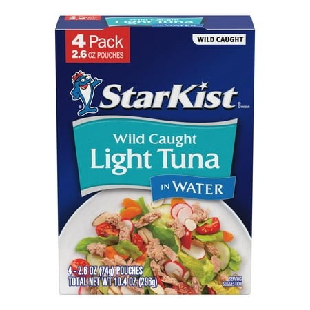 StarKist Chunk Light Tuna in Water - 2.6 Oz Pouch (Pack of 4)