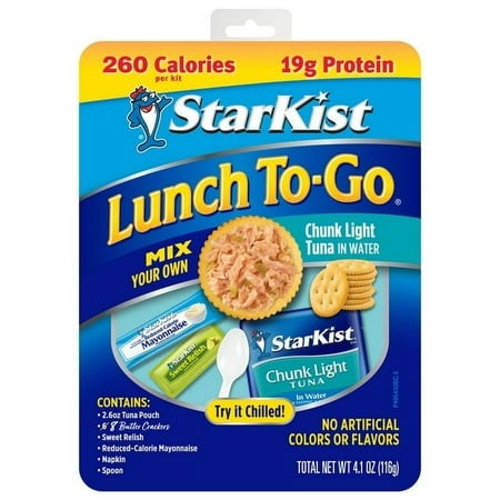 (4 Pack) StarKist Lunch-to-Go Mix Your Own Tuna Salad Kit  4.5 Oz. Box