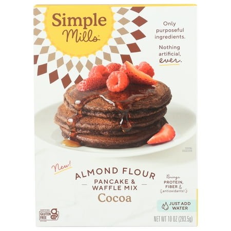 Simple Mills Cocoa Pancake & Waffle Mix 10 Oz (Pack of 6)