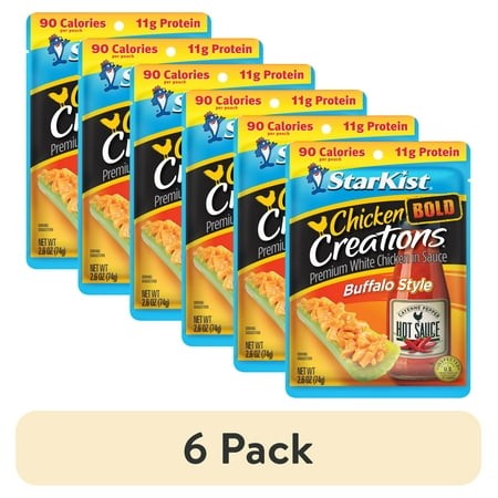 (6 Pack) StarKist Chicken Creations BOLD Buffalo Style Chicken  2.6 Oz. Pouch