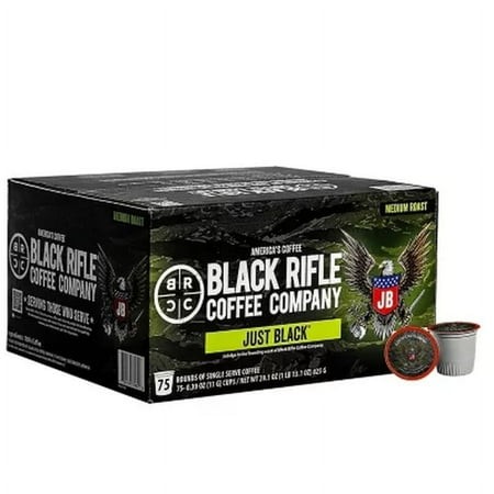 Black Rifle Coffee Company Just Black  Medium Roast K-Cup Coffee Pods 75 Ct