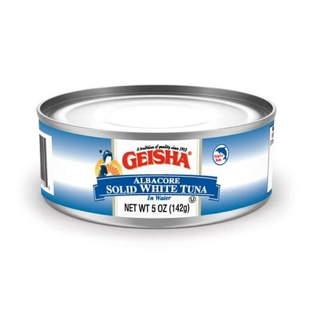 GEISHA Solid White Tuna in Water 5oz(Pack of 24)  Canned Albacore Tuna | No Trans Fat - No Sugar Added – Kosher Certified – Gluten Free – Omega 