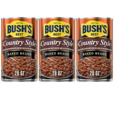 Bush S Country Style Baked Beans - 28oz Pack of 3