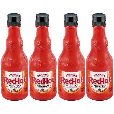 Frank S RedHot Original Hot Sauce  Plastic Bottle  12 Fl Oz (Pack of 4)