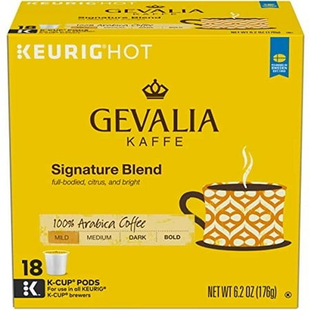 Gevalia Signature Blend  K-Cup Pods  6.2 Oz  18 Count