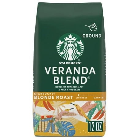 Starbucks Blonde Roast Ground Coffee Veranda Blend 12 Oz (Pack of 5)
