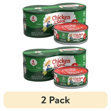 (8 Pack) Chicken of the Sea Chunk Light Tuna in Oil 4 - 5 Oz Cans