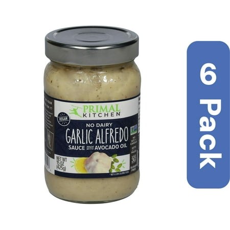Primal Kitchen Roasted Garlic Alfredo Sauce No Dairy 15 Oz (Pack of 6)