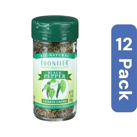 Frontier Herb Black Pepper Coarse Ground (Pack of 12)