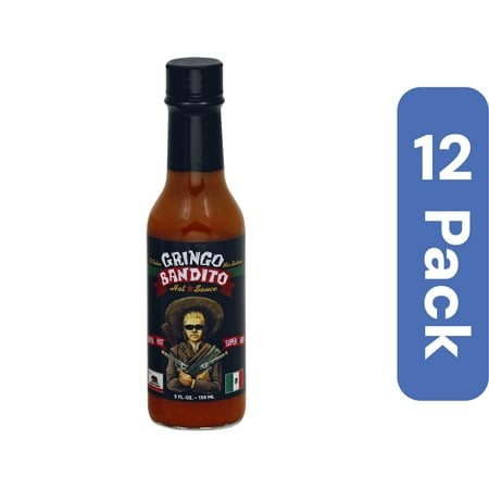 Gringo Bandito Super Hot Sauce 5 Fl Oz (Pack of 12)